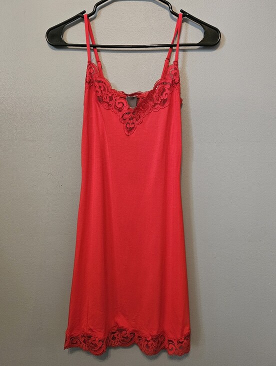 Savage X Fenty Other - SAVAGE X FENTY Swirly Girl Sleep Chemise Red Nightgown Drsss New Small S NWT